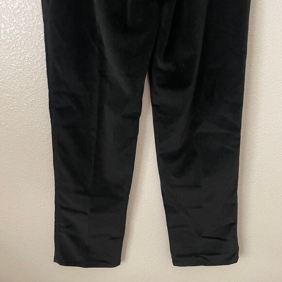 St. John Sport Marie Gray Pants Womens Size 2 Black High Rise Velvet Straight - Picture 9 of 14
